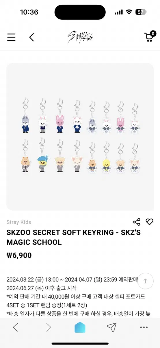 skz random keyring sealed wts straykids magic school pokari ribbit skzoo