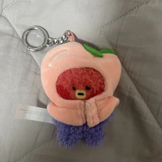 BT21 타타 복숭아 플랫퍼 백참 인형 키링 뷔