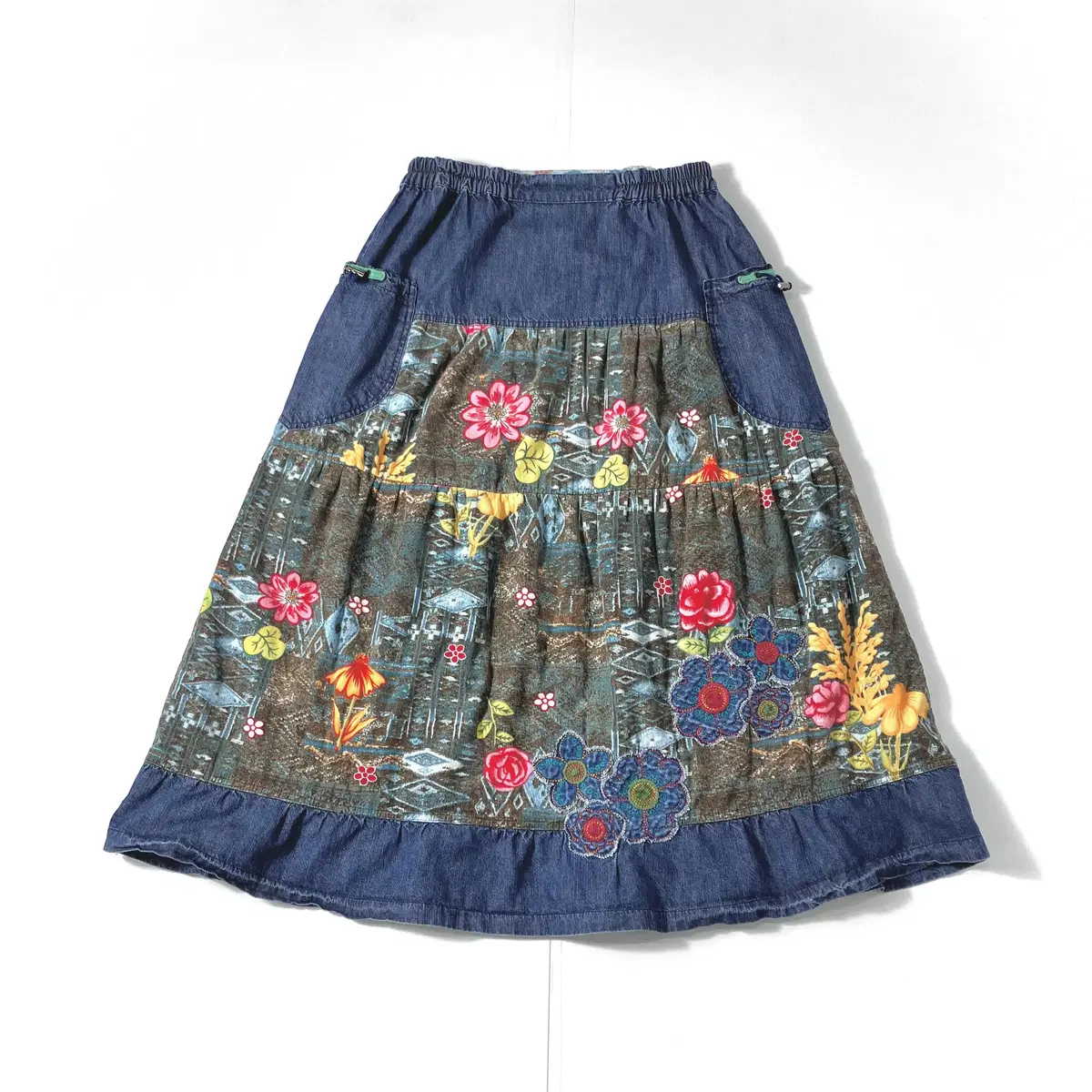 28-S1 Vintage Floral Skirt Free