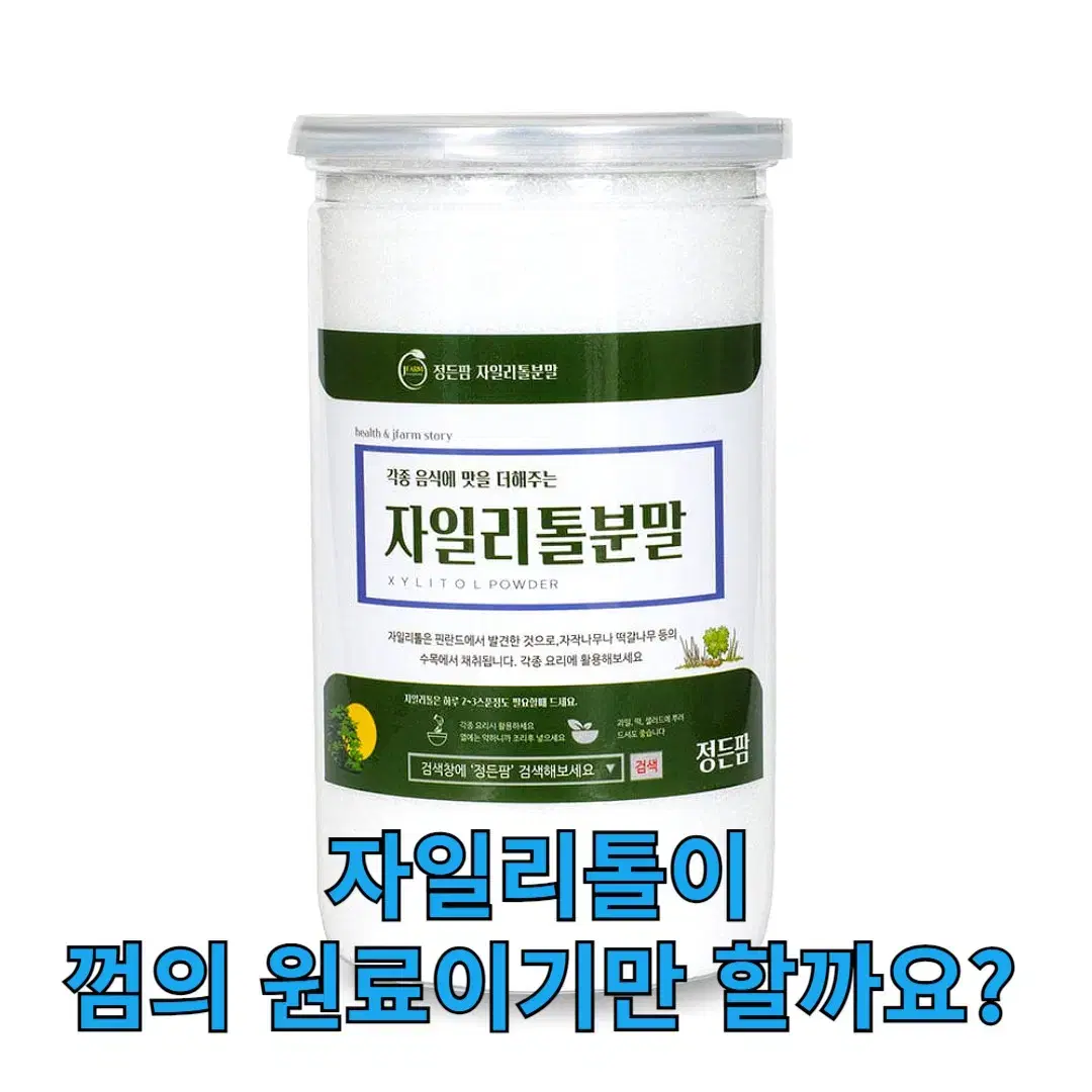 핀란드산 자일리톨 분말 600g 밀폐용기