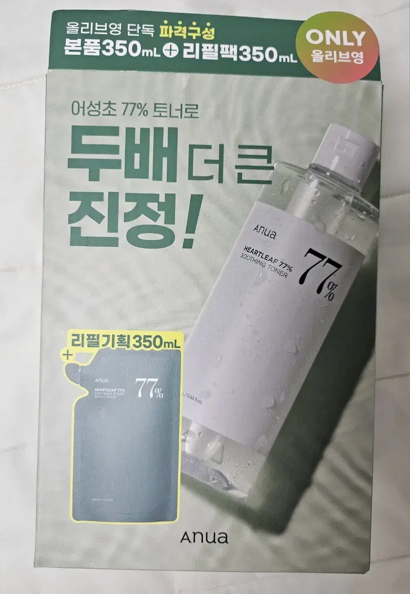 (새상품) 어성초 수딩토너 350ml+리필 350ml