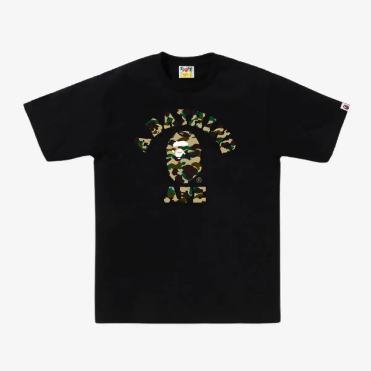 bape 베이프 카모 컬리지 반팔 티셔츠 L