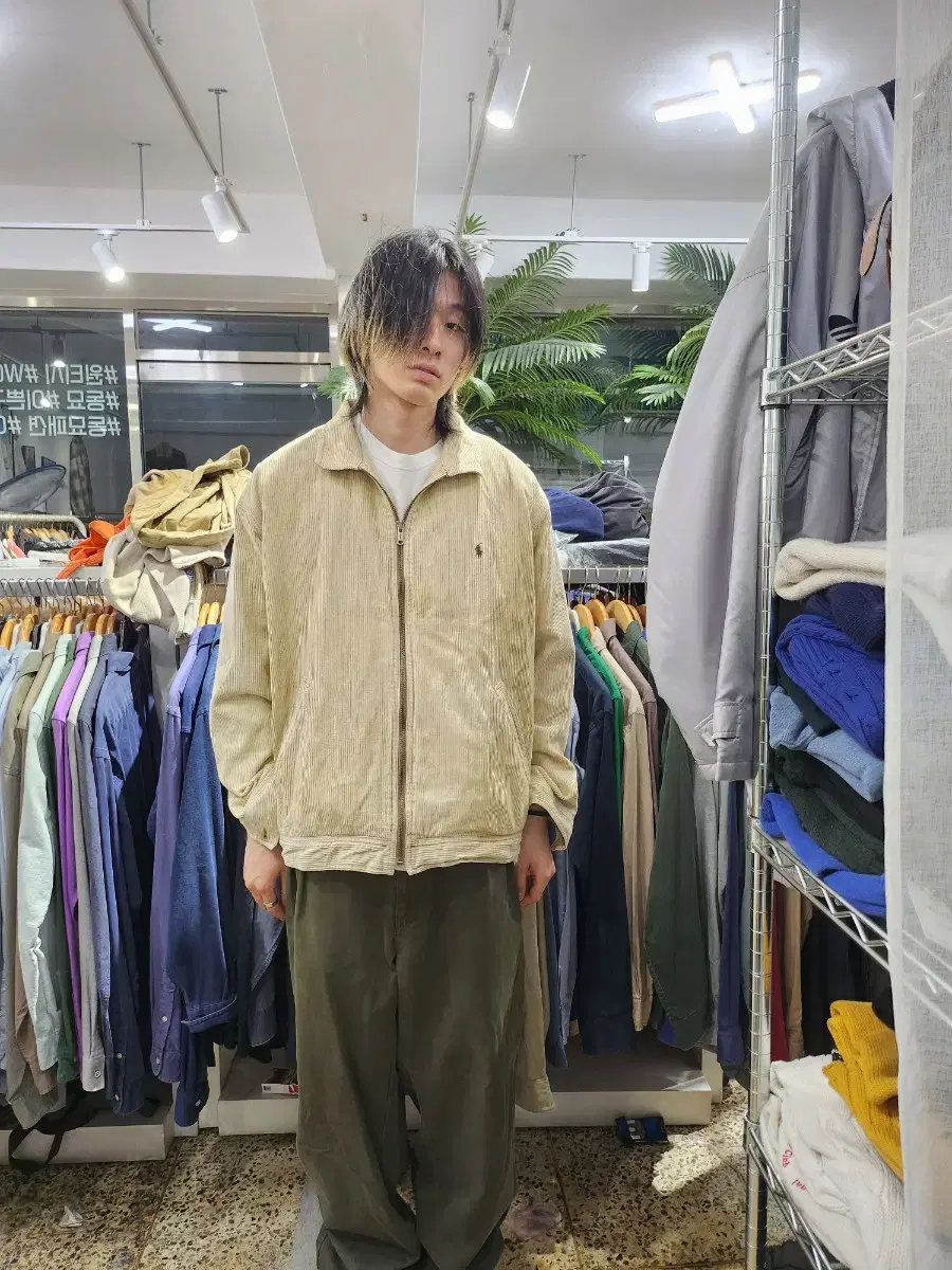 Polo 90s Beige Corduroy Bloom Barracuda Jacket 105