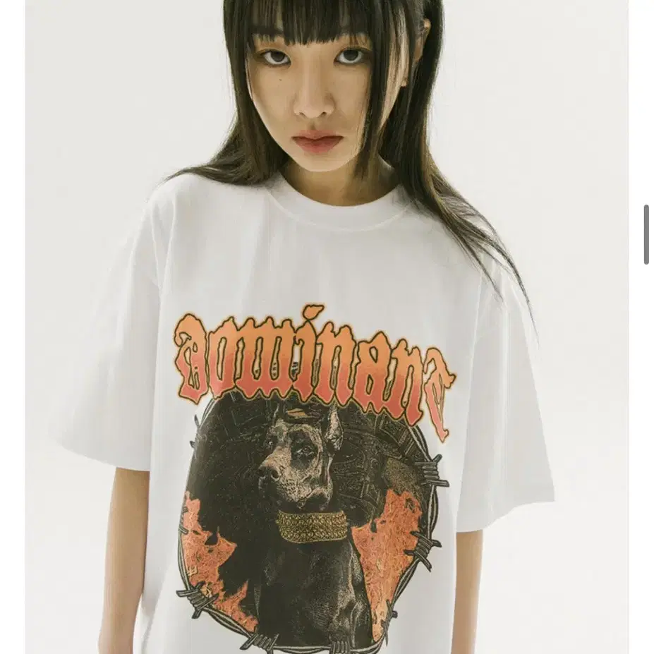 (새상품)도미넌트 Doberman Tee White XL