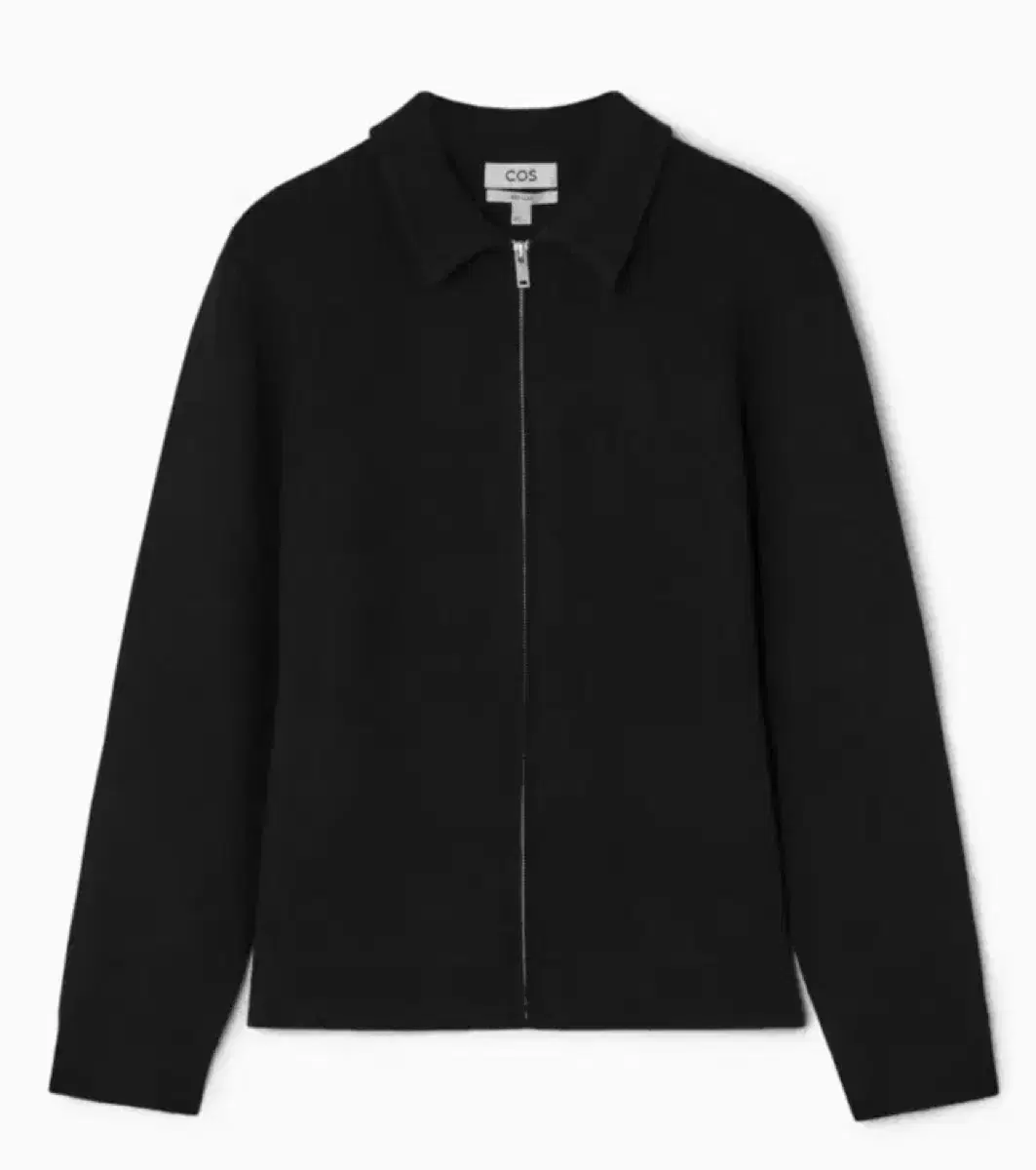 Cosy ribbed wool zip-up jacket black new