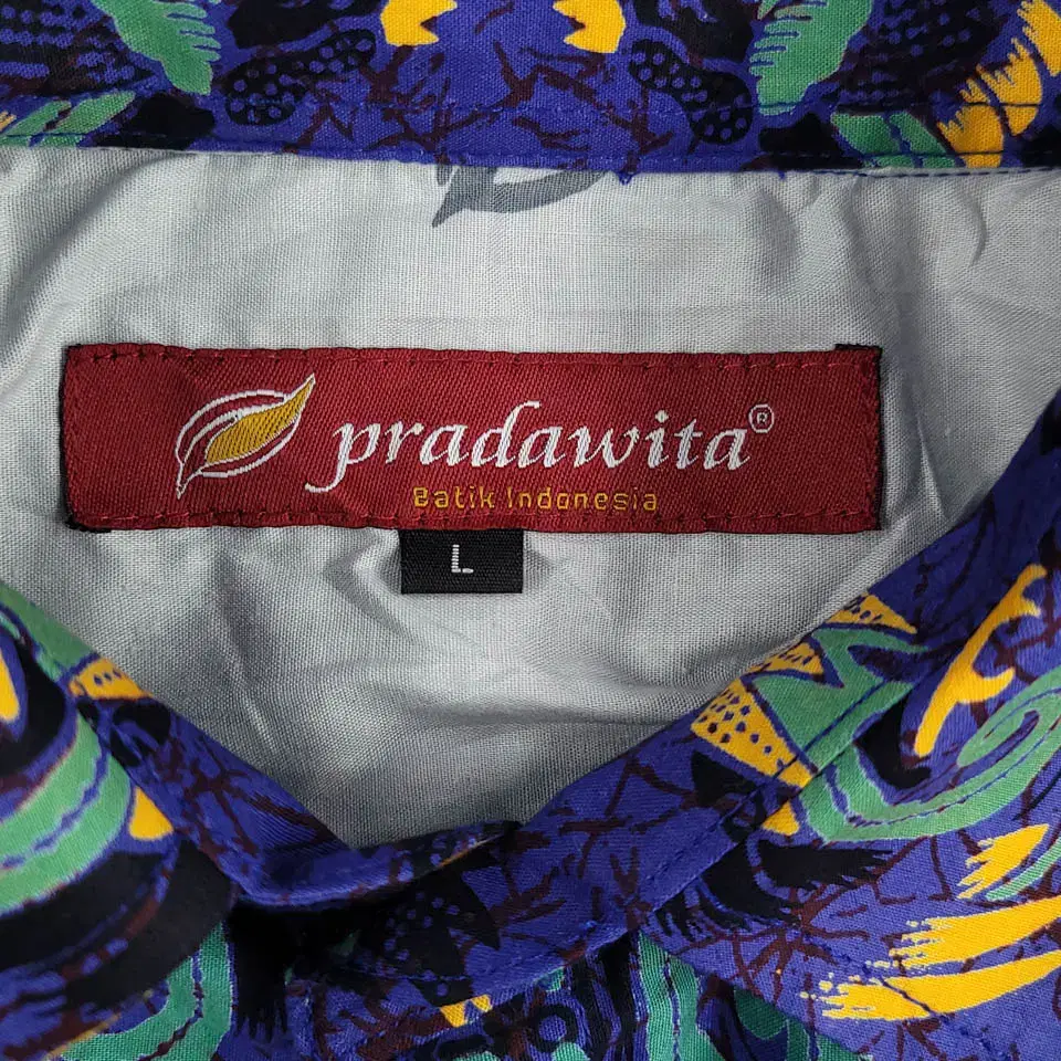 Pradawita Batik 퍼플 민트 옐로우 오리엔탈 패턴 원포켓 히든