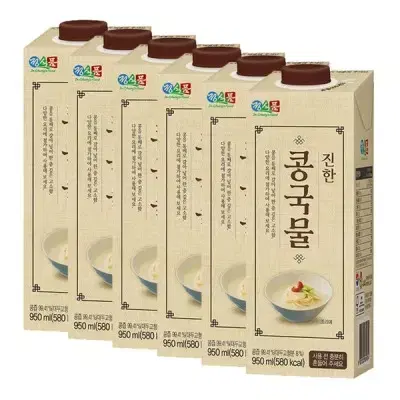 무료배송-정식품 진한 콩국물 950ml 6팩