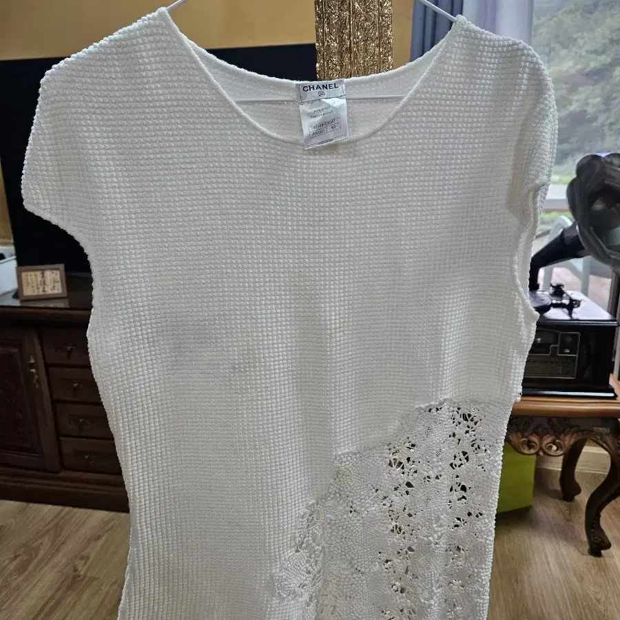 샤넬 top white size 40FR in cotton