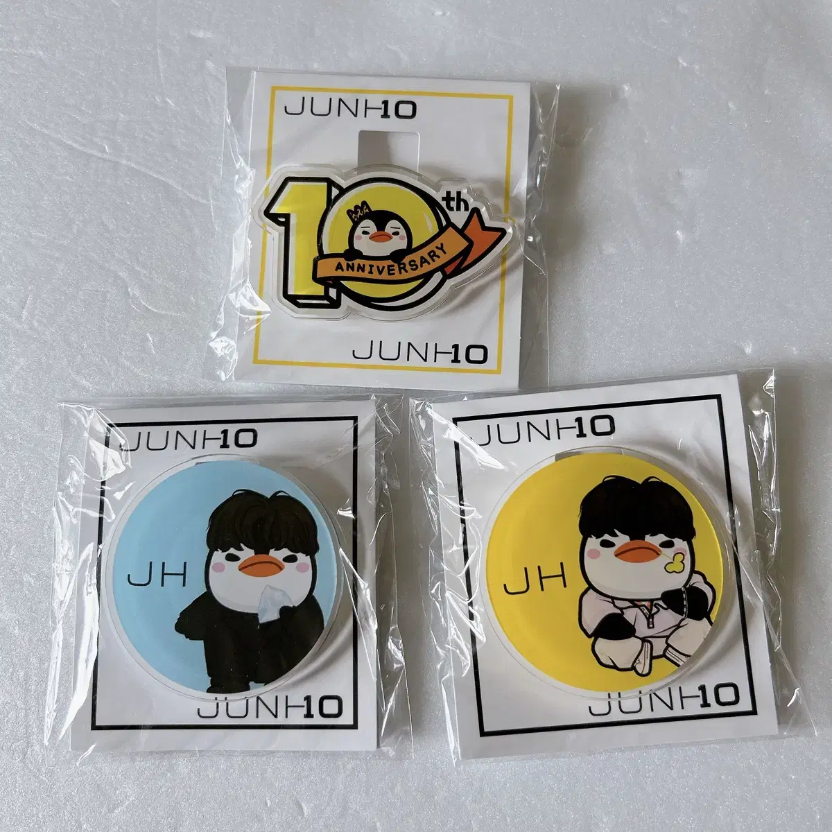 Lee Junho's 10th Anniversary official goods 3 Peng Peng clips in bulk