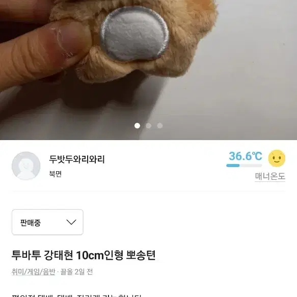 투바투 강태현 10cm인형 뽀송텬