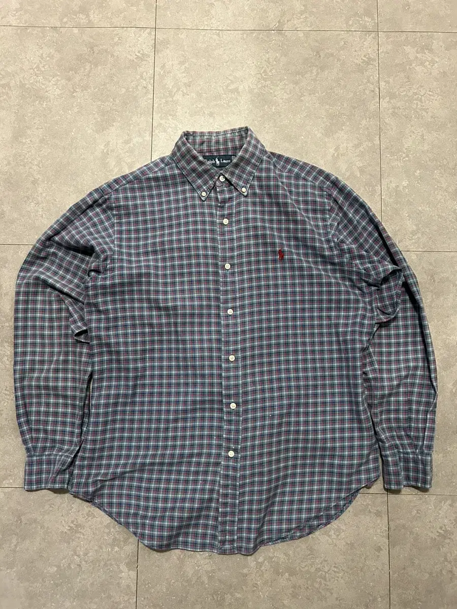 Ralph Lauren Polo Plaid Vintage Oxford Cotton Shirt 105SIZE