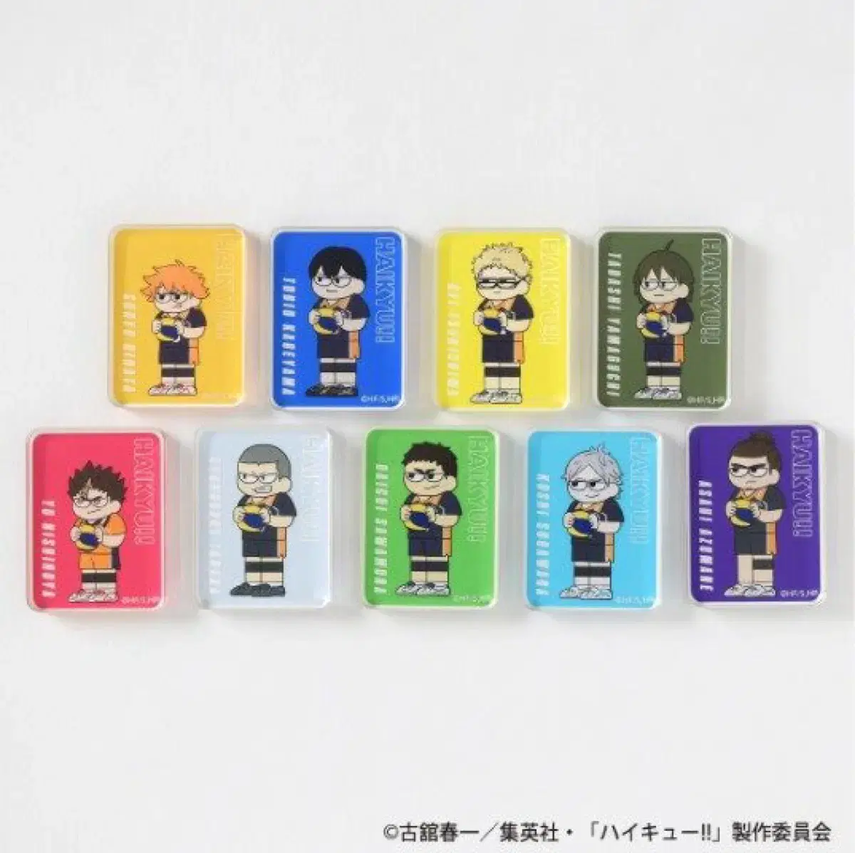 Haikyuu Jirori acrylic Tanaka Daichi, Yamaguchi, Nishinoya, Tsuki