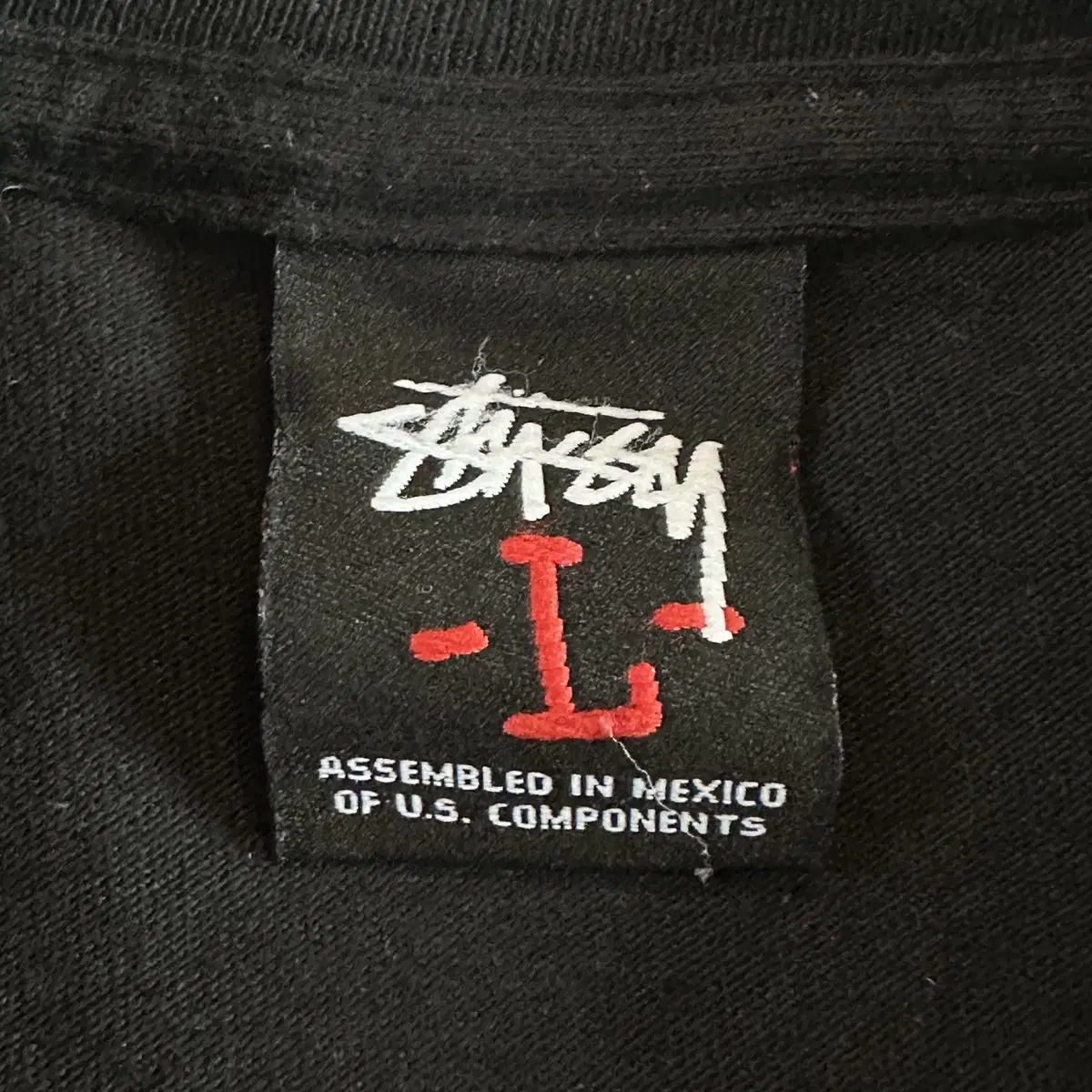 [L] 00s 스투시 STUSSY 8볼 서프 프린팅 반팔 티셔츠 블랙