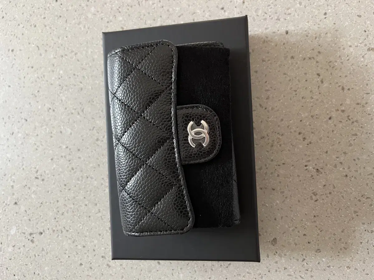 Chanel Classic Cardholder in Silver (Classic Tick)