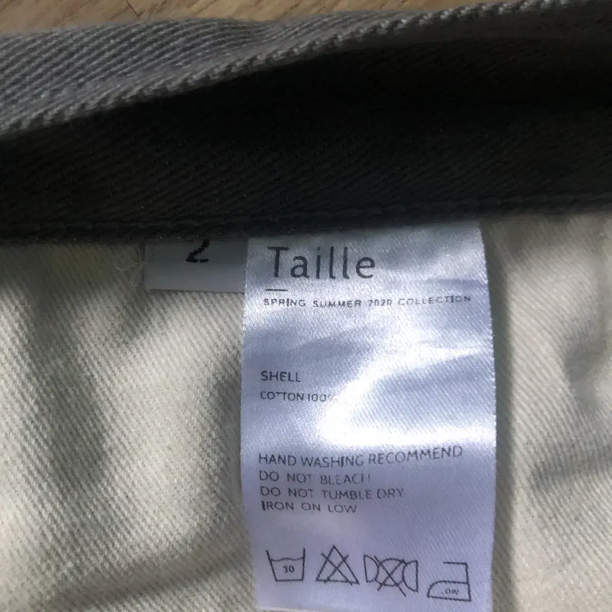 Taille STRAIGHT DENIM PANTS GRAY (2)