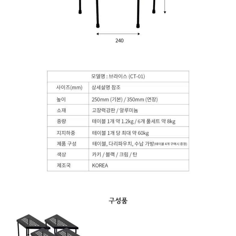 콤마나인 화로테이블(확장파츠 3개 포함)