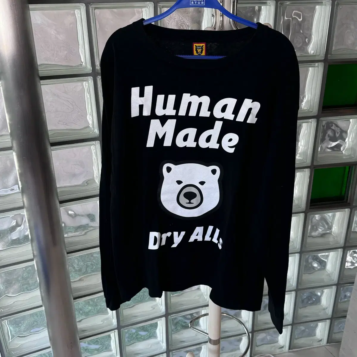 human made bear print ls tee