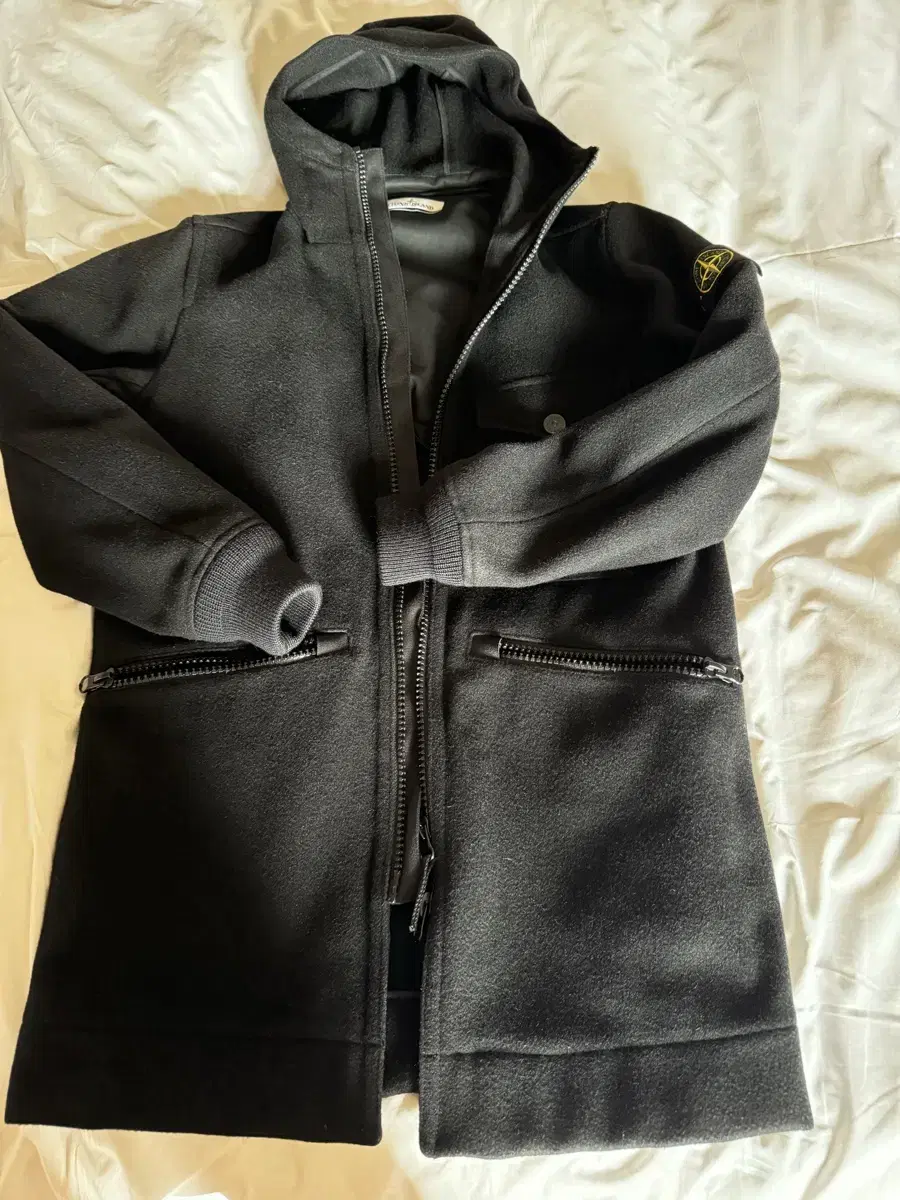 Stone Island Wool Hooded Coat S