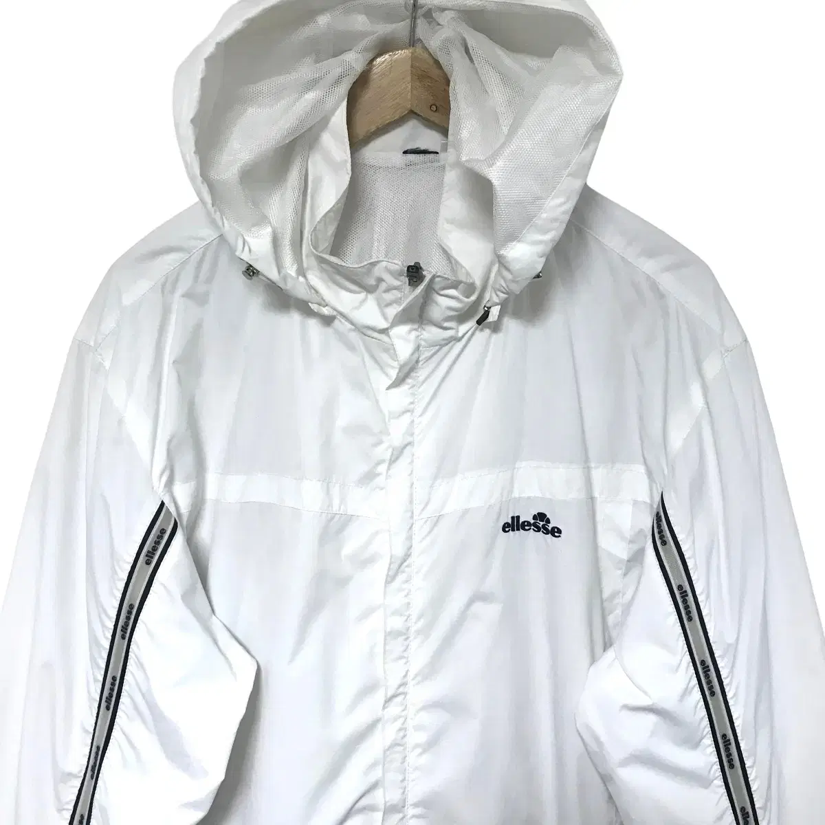 Elise white overcoat windbreaker