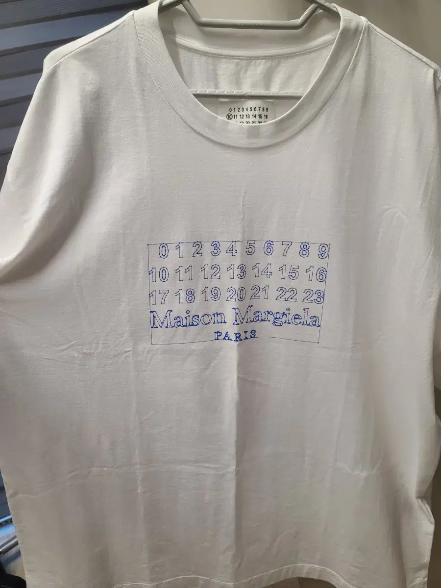 [50] Margiela Numbering White Short Sleeve T-Shirt