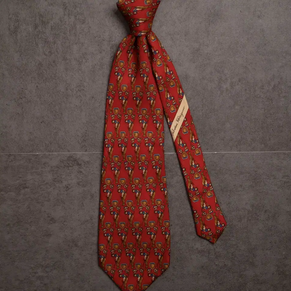 Salvatore Ferragamo Silk Tie (Red/9.5)