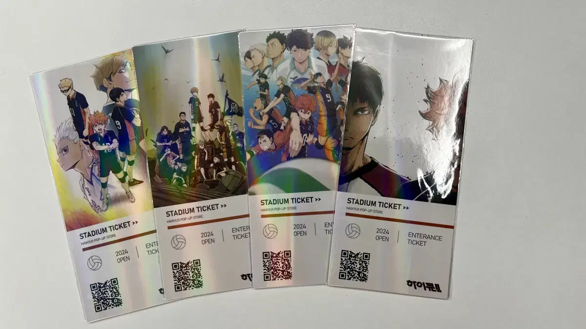 Haikyuu pop up hologram Bulk of 4 admission tickets