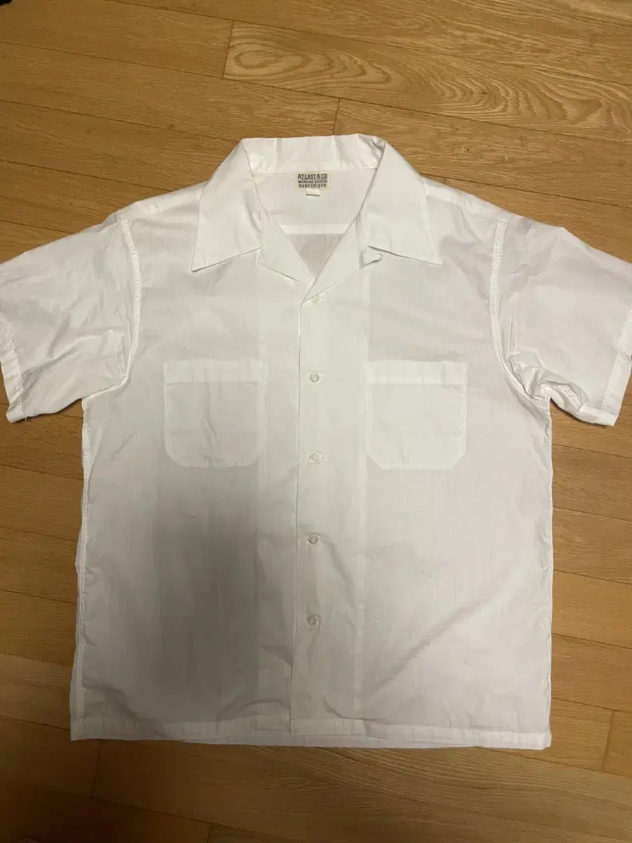 [16 1/2]Erako white open kara short sleeve shirt