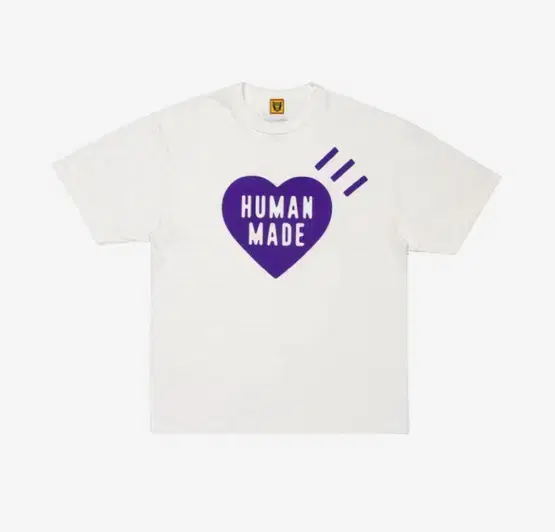 Human Made White-Purple Heart Tea (Fukuoka Store Only) Medium to Medium