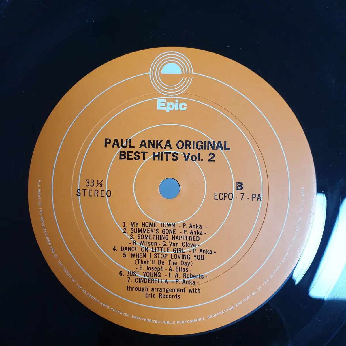 [중고LP] Paul Anka / Original Hit Song