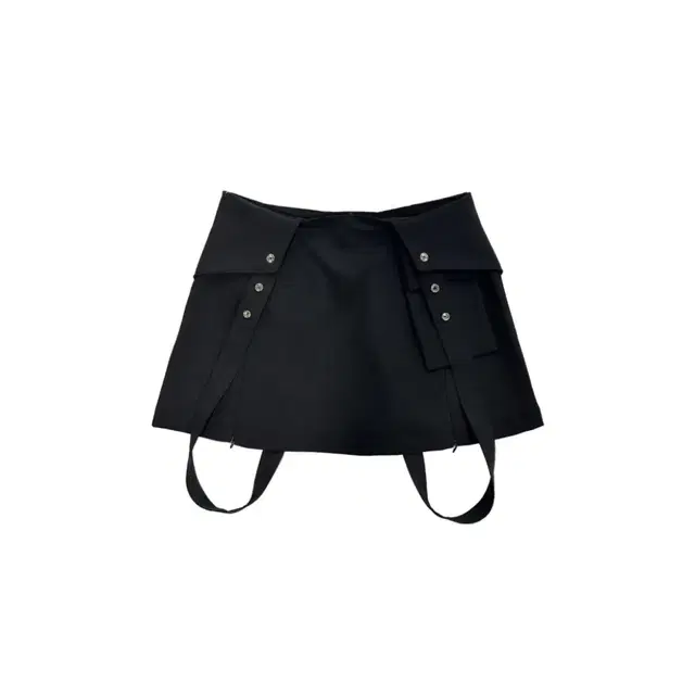 지초이 SS23 BRACES MINI SKIRT (BLACK)