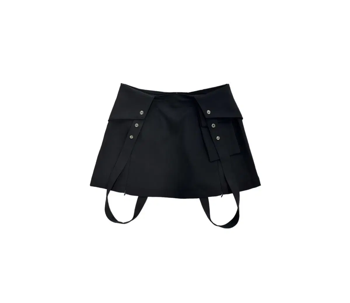 지초이 SS23 BRACES MINI SKIRT (BLACK)