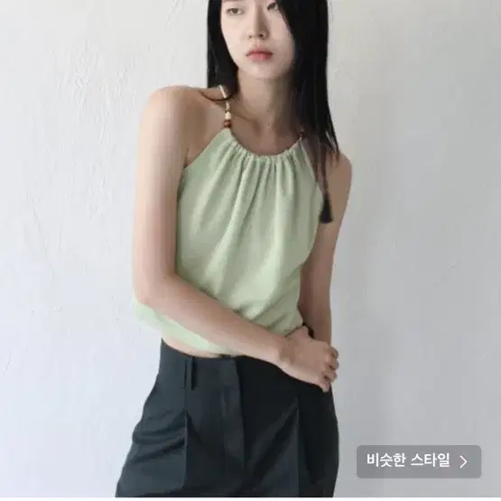 루바티 홀터넥 탑 Halterneck Wooden Beads Top