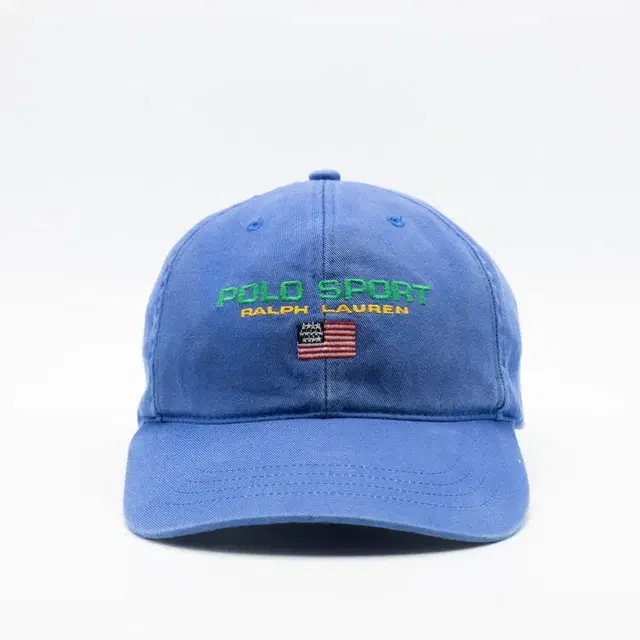 VINTAGE POLO MULTI COLOR LOGO BLUE HAT