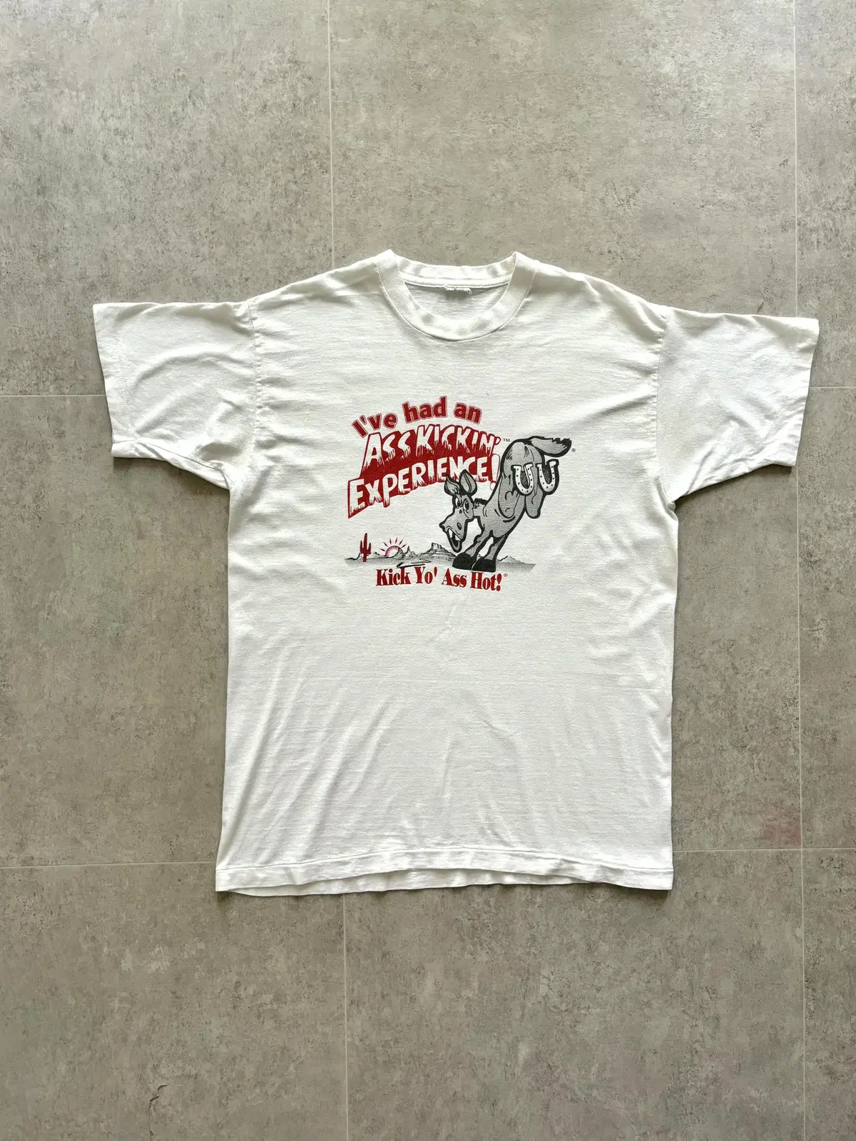 90's Vintage Kickin' Ass Printed T-Shirt 100-105