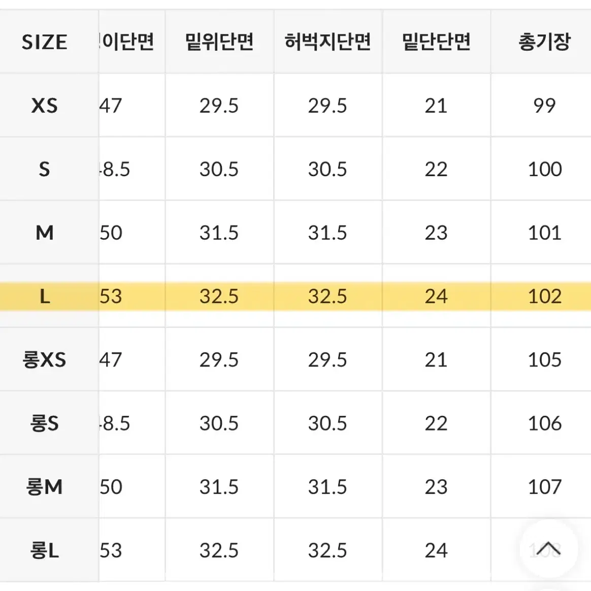 슬로우앤드 썸머 에어롱핏 데님팬츠 연중청 L