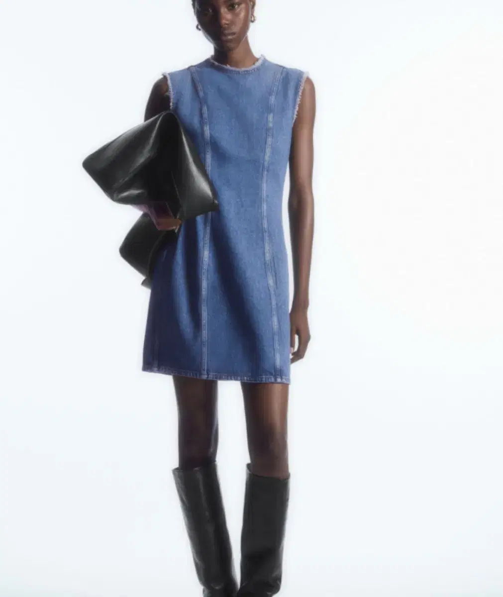 COS Paneled Denim Dress 34