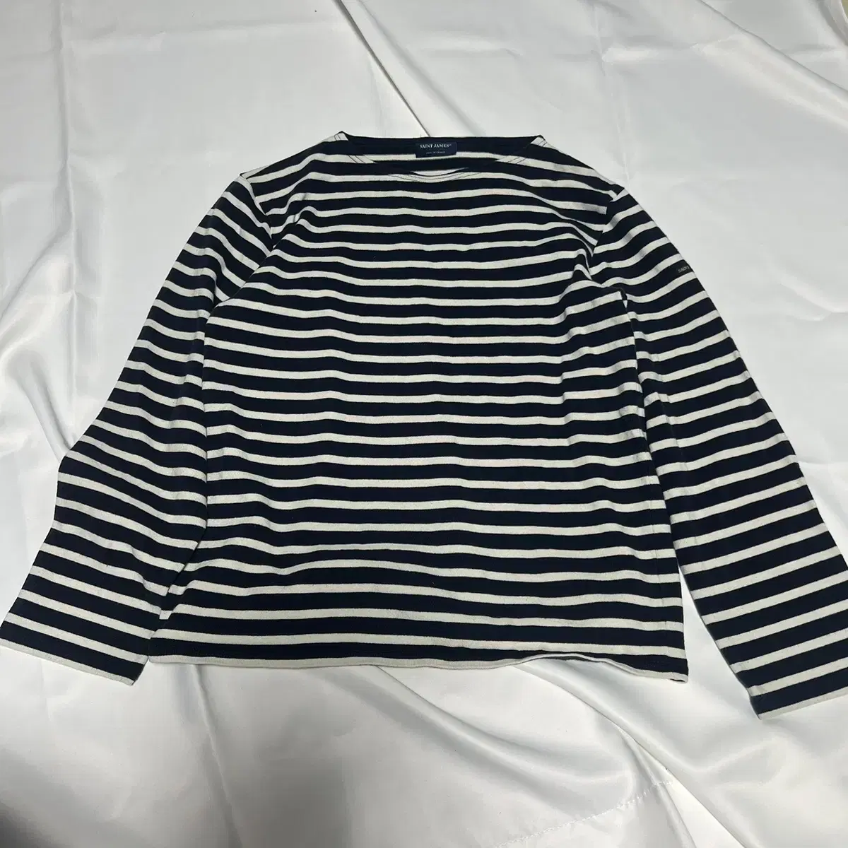 St. James Border Tee Long Sleeve Navy M