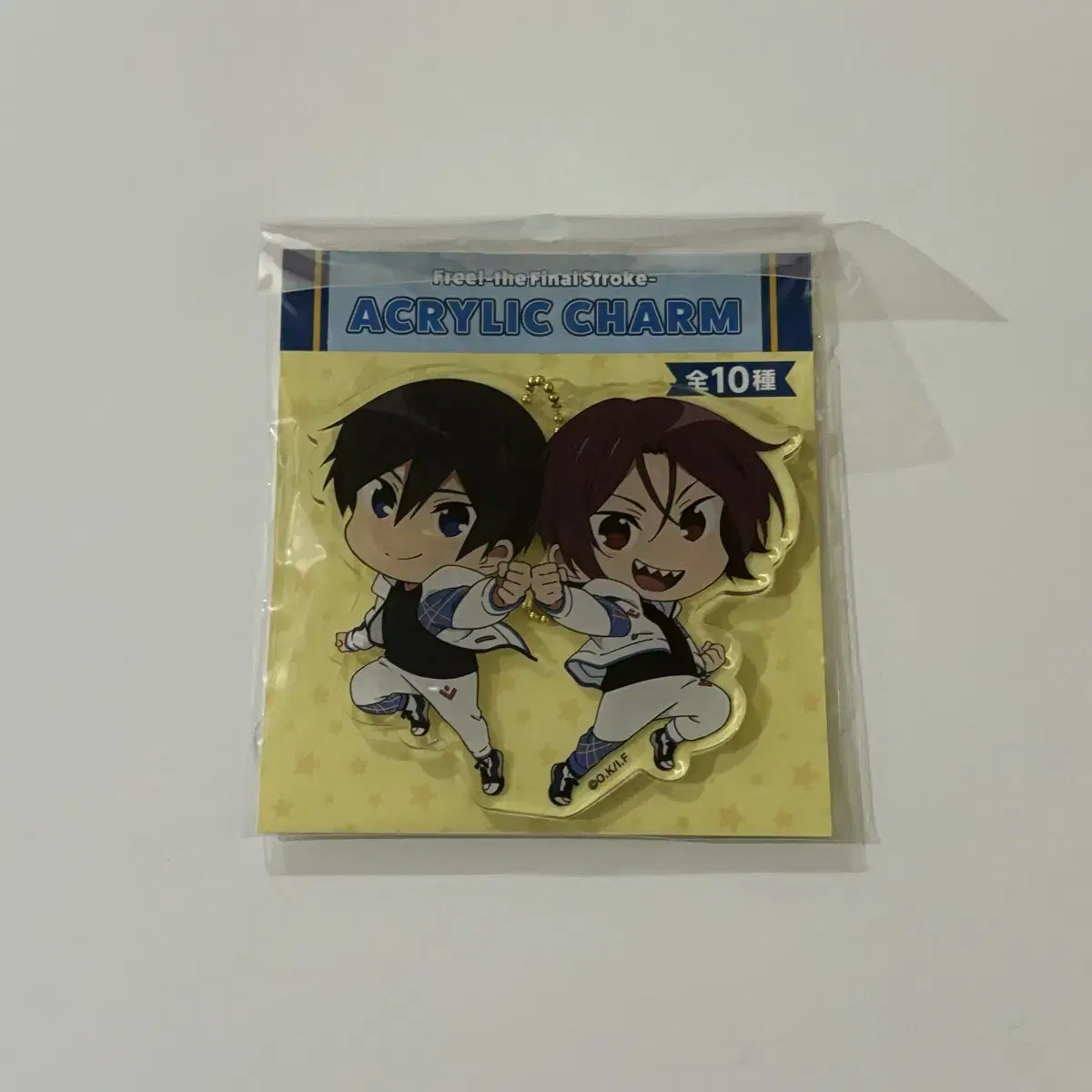 [Unsealed] FREE!Free Haruka Rin acrylic keychain with cheeks acrylic keychain