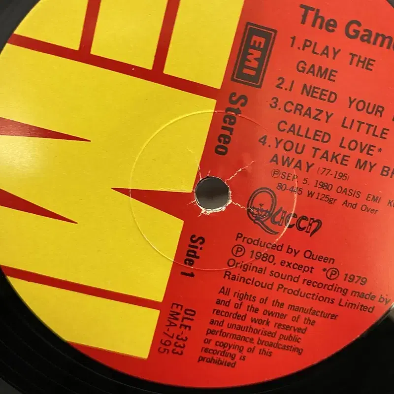 QUEEN THE GAME LP / AA3012