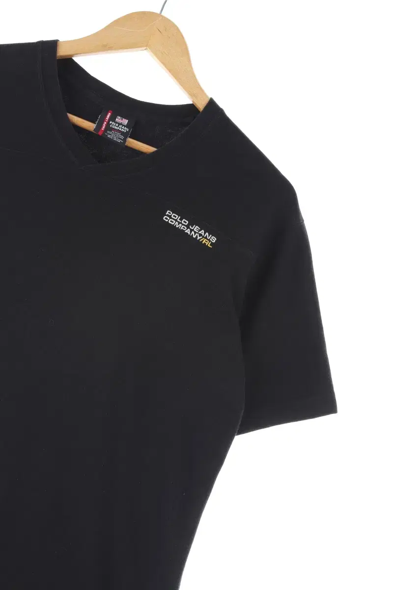 (S) Polo Ralph Lauren Short-sleeved T-shirt Black cotton old-school basic fit-E01B