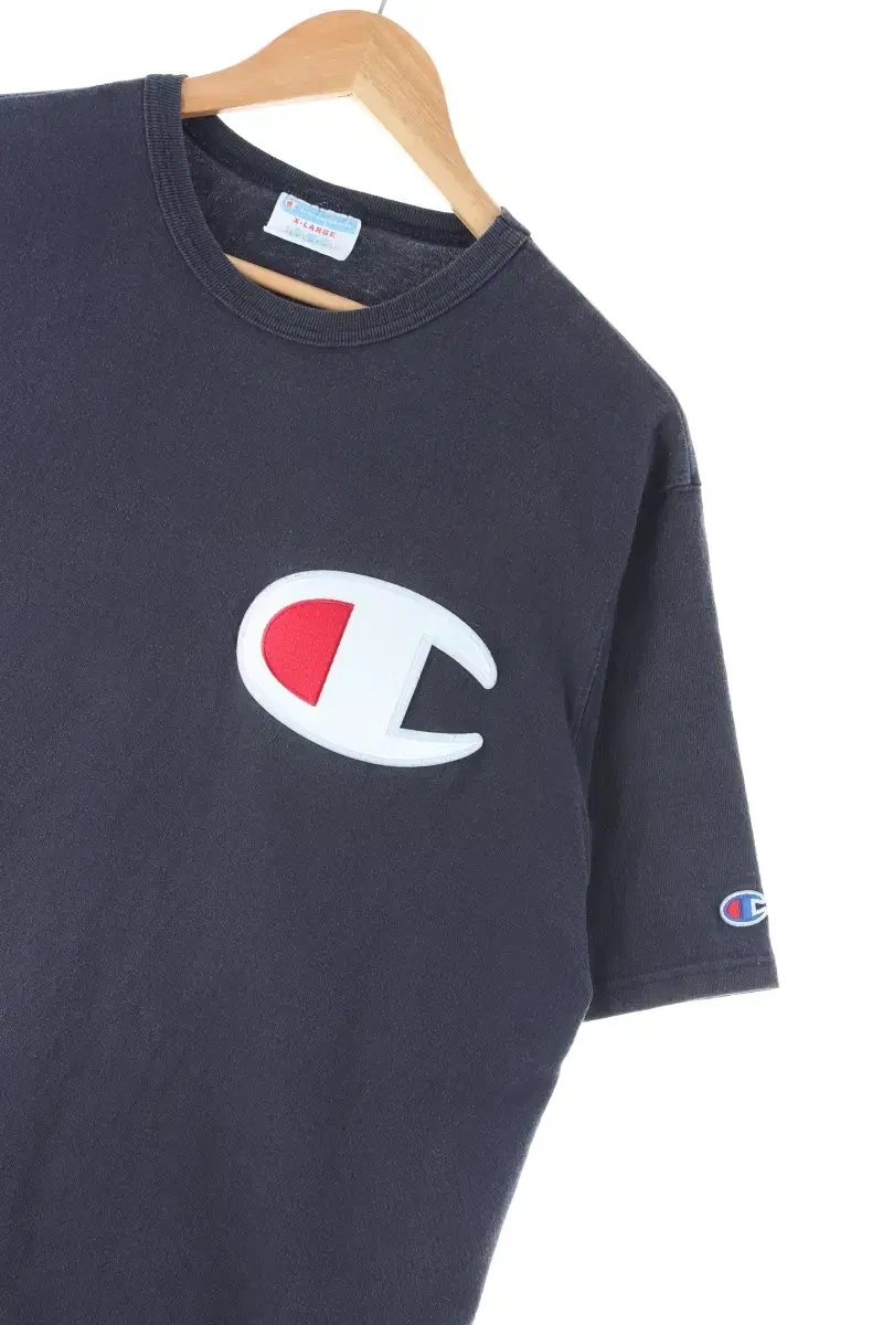 (XL) Champion Short Sleeve T-Shirt Navy Big Logo Amekazi Limited Edition - E026