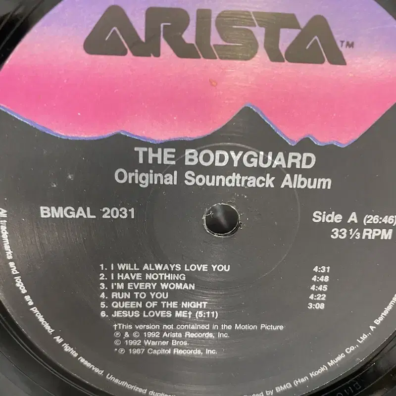 BODYGUARD  LP / AA3059