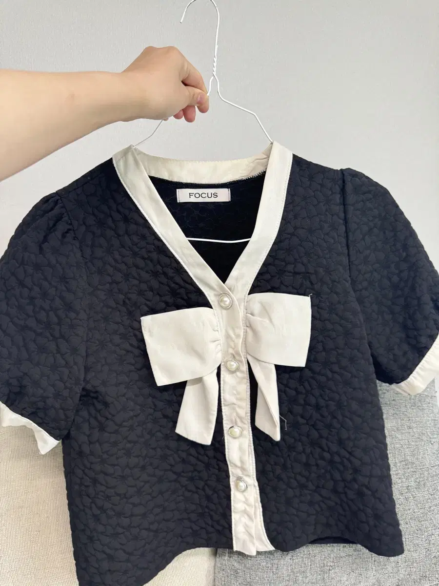 Lotte Department Store Ribbon Vahn Short Sleeve Jacket