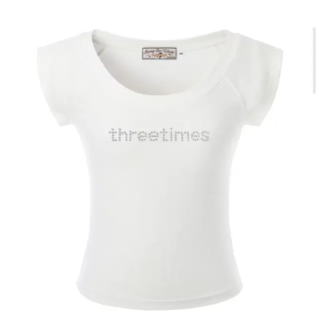 threetimes bijou logo tee 쓰리타임즈 비쥬 로고 티