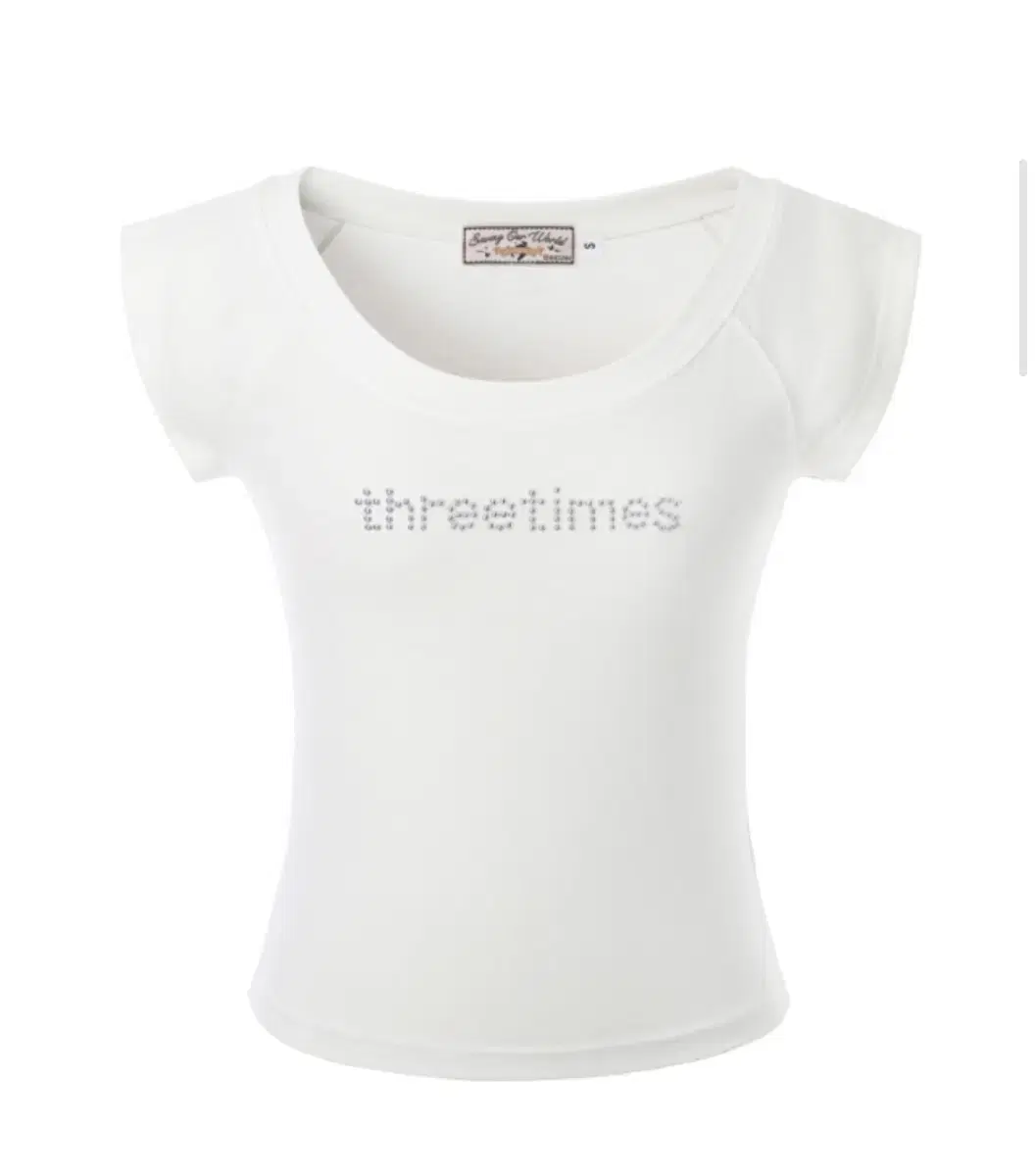 threetimes bijou logo tee 쓰리타임즈 비쥬 로고 티