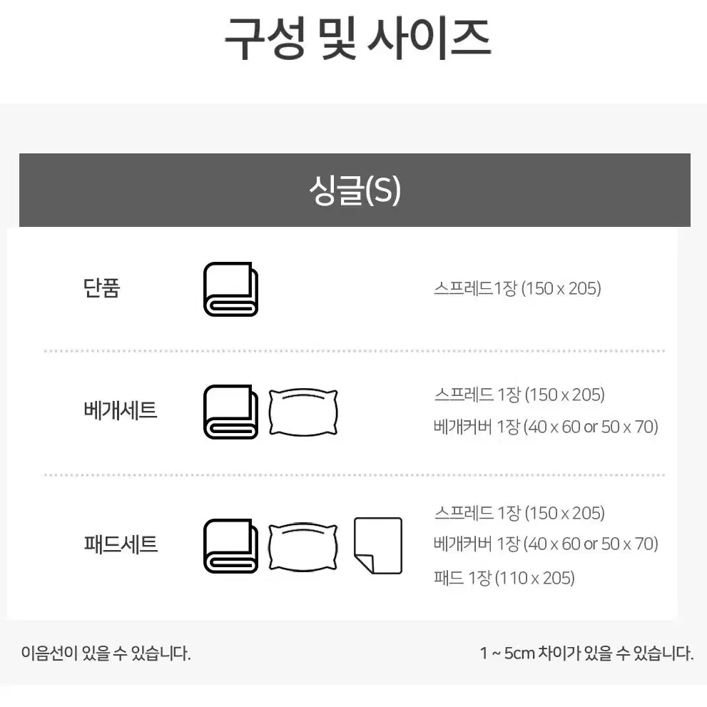 여름 시어서커 이불 싱글 슈퍼싱글 풀세트 (이불 + 패드+ 베개커버1장)