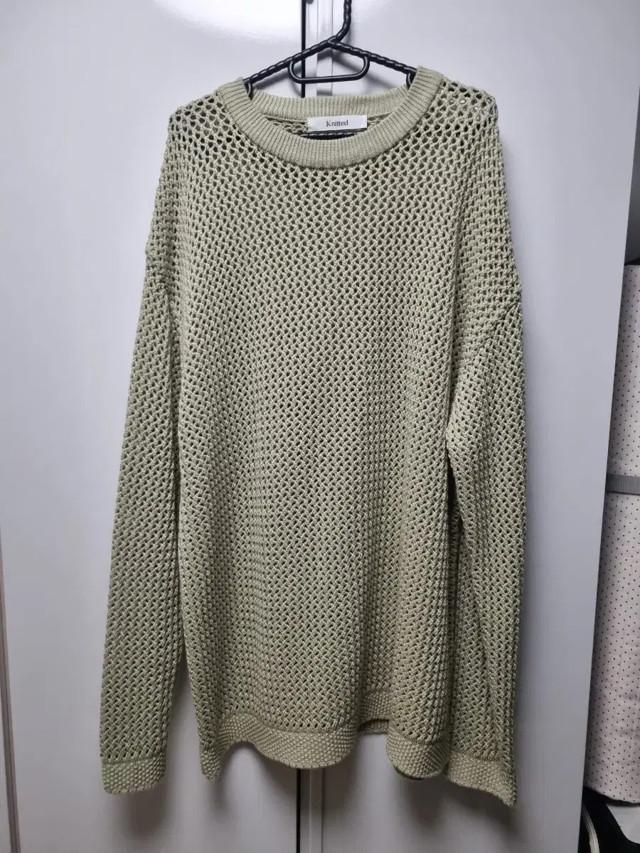 ASH KHAKI L knit in net round knit