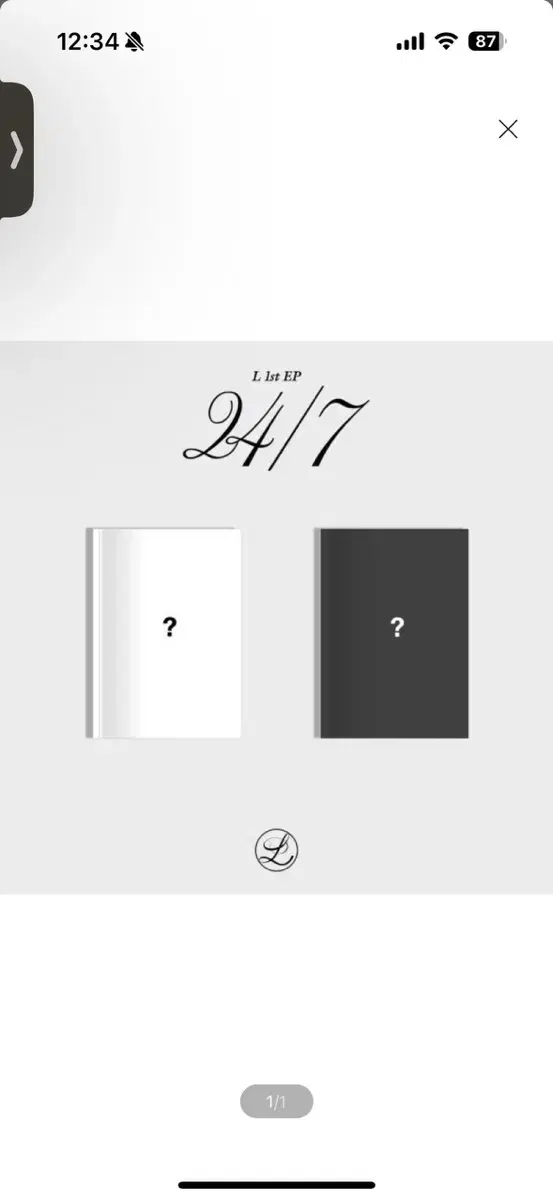 L (엘) - 1st EP : 24/7 (2종 중 1종 랜덤발송) Kim Myungsoo