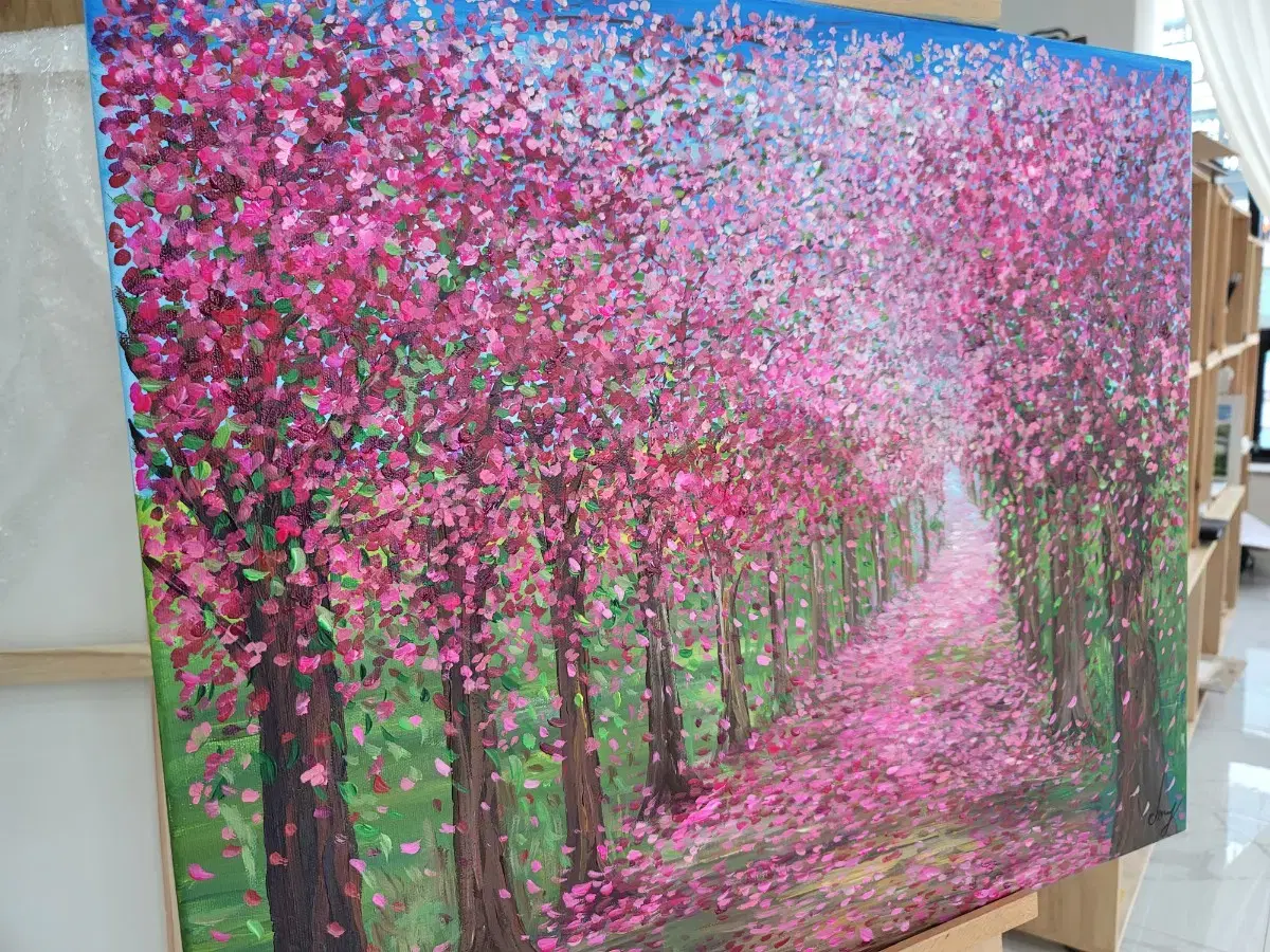 Discount #20 A path of pink petals and flowering trees