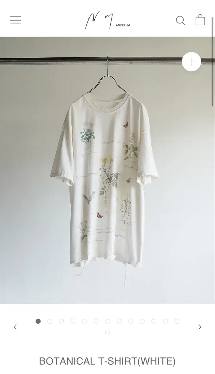 안셀름 BOTANICAL T-SHIRT(WHITE) [1]